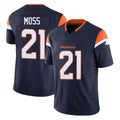 Punc D.Broncos #21 Riley Moss Player Navy Limited Vapor F.U.S.E. Home Game Stitched Jerseys