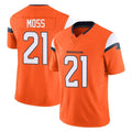Punc D.Broncos #21 Riley Moss Player Orange Vapor F.U.S.E. Limited Home Game Stitched Jerseys