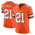 Punc D.Broncos #21 Riley Moss Player Orange Vapor Untouchable Limited Home Game Stitched Jerseys