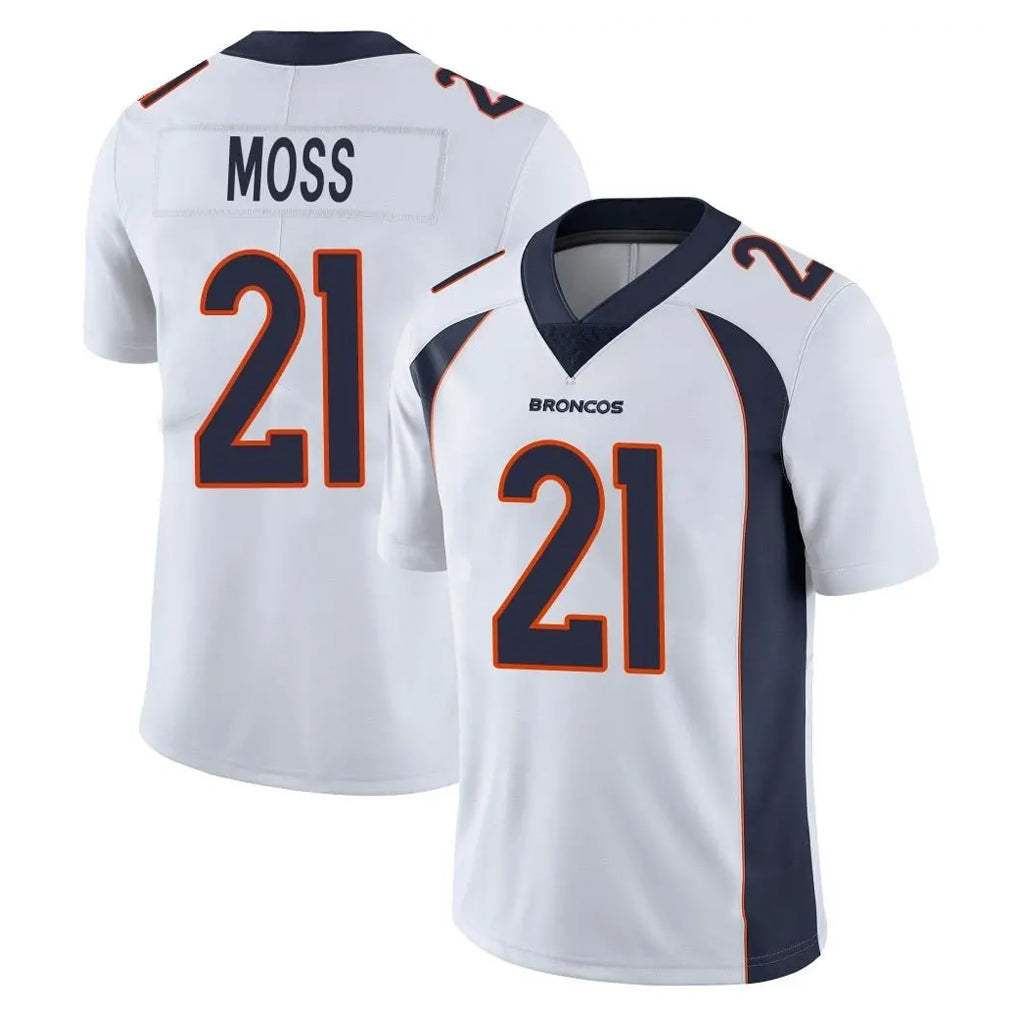 Punc D.Broncos #21 Riley Moss Player White Vapor Untouchable Limited Home Game Stitched Jerseys