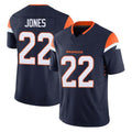 Punc D.Broncos #22 Brandon Jones Player Navy Limited Vapor F.U.S.E. Home Game Stitched Jerseys