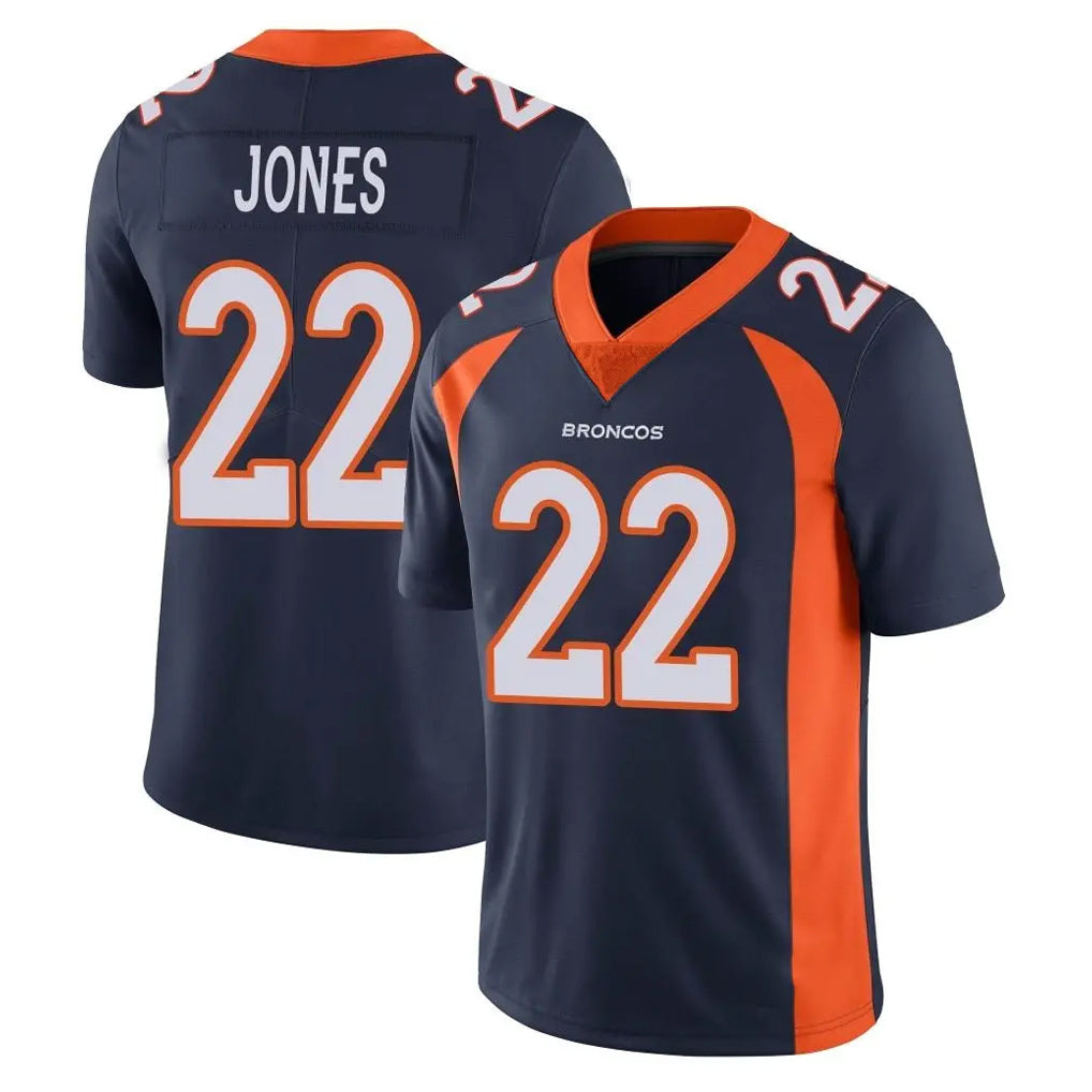 Punc D.Broncos #22 Brandon Jones Player Navy Vapor Untouchable Limited Game Stitched Jerseys