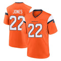 Punc D.Broncos #22 Brandon Jones Player Orange Home Game Stitched Jerseys