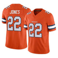 Punc D.Broncos #22 Brandon Jones Player Orange Limited Alternate Vapor F.U.S.E. Throwback Game Stitched Jerseys