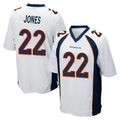 Punc D.Broncos #22 Brandon Jones Player White Game Stitched Jerseys
