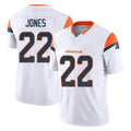 Punc D.Broncos #22 Brandon Jones Player White Limited Vapor F.U.S.E. Home Game Stitched Jerseys