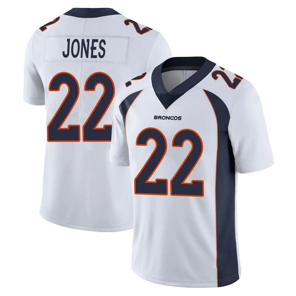 Punc D.Broncos #22 Brandon Jones Player White Vapor Untouchable Limited Home Game Stitched Jerseys