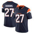 Punc D.Broncos #27 J.K. Dobbins Player Navy Limited Vapor F.U.S.E. Home Game Stitched Jerseys