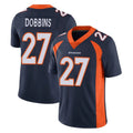 Punc D.Broncos #27 J.K. Dobbins Player Navy Vapor Untouchable Limited Game Stitched Jerseys