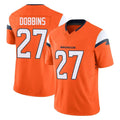 Punc D.Broncos #27 J.K. Dobbins Player Orange Vapor F.U.S.E. Limited Home Game Stitched Jerseys