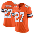 Punc D.Broncos #27 J.K. Dobbins Player Orange Vapor Untouchable Limited Home Game Stitched Jerseys