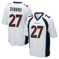 Punc D.Broncos #27 J.K. Dobbins Player White Game Stitched Jerseys