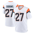 Punc D.Broncos #27 J.K. Dobbins Player White Home Game Stitched Jerseys