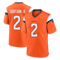 Punc D.Broncos #2 Pat Surtain II Cooper Player Orange Home Game Stitched Jerseys