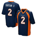 Punc D.Broncos #2 Pat Surtain II Player Navy Game Stitched Jerseys