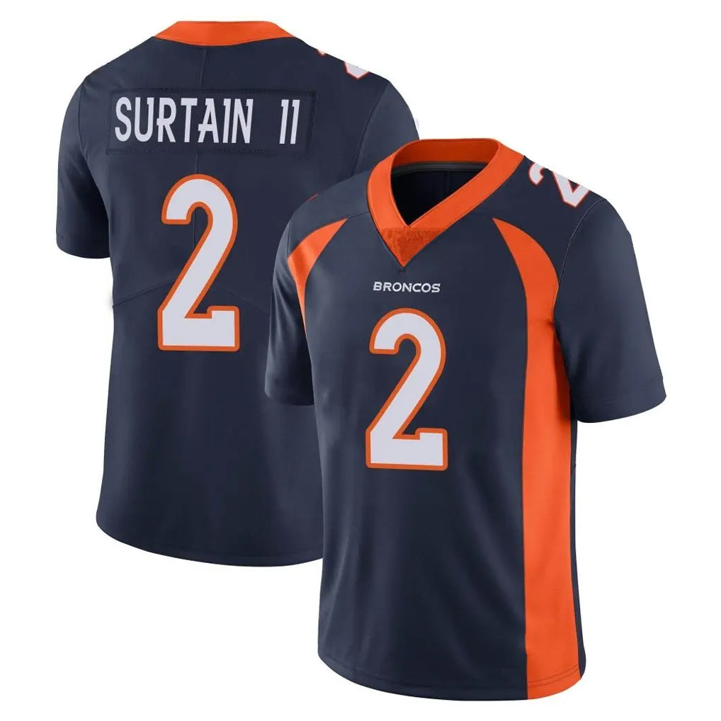 Punc D.Broncos #2 Pat Surtain II Player Navy Vapor Untouchable Limited Game Stitched Jerseys