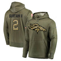 Punc D.Broncos #2 Pat Surtain II Player Olive Salute to Service Pullover Hoodies Home Game Stitched Jerseys