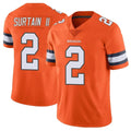 Punc D.Broncos #2 Pat Surtain II Player Orange Vapor Untouchable Limited Home Game Stitched Jerseys