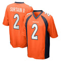 Punc D.Broncos #2 Patrick Surtain II Player Orange Home Game Football Stitched Jerseys
