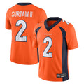 Punc D.Broncos #2 Patrick Surtain II Player Orange Vapor Untouchable Limited Stitched Jerseys