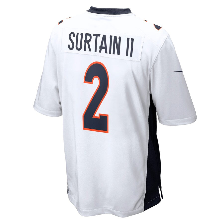 Punc D.Broncos #2 Patrick Surtain II Player White Home Game Stitched Jerseys