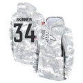 Punc D.Broncos #34 JL Skinner Player Arctic Camo Salute to Service Hoodies Limited Game Stitched Jerseys