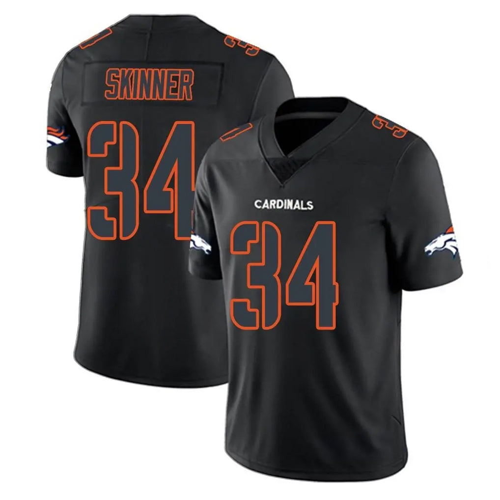 Punc D.Broncos #34 JL Skinner Player Black Impact Limited Game Stitched Jerseys