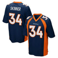 Punc D.Broncos #34 JL Skinner Player Navy Game Stitched Jerseys