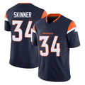 Punc D.Broncos #34 JL Skinner Player Navy Limited Vapor F.U.S.E. Home Game Stitched Jerseys