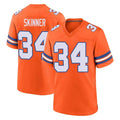 Punc D.Broncos #34 JL Skinner Player Orange Alternate Collection Throwback Game Stitched Jerseys