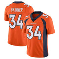 Punc D.Broncos #34 JL Skinner Player Orange Color Vapor Untouchable Limited Game Stitched Jerseys