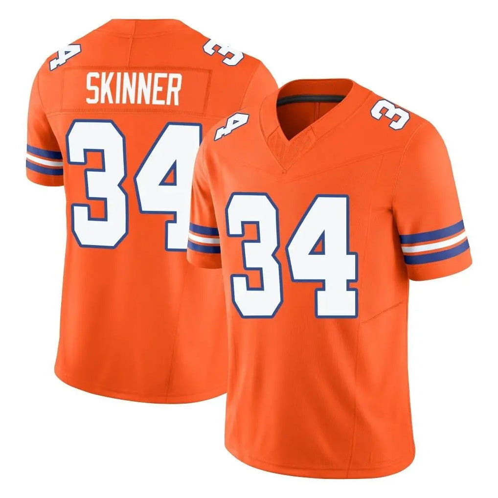 Punc D.Broncos #34 JL Skinner Player Orange Limited Alternate Vapor F.U.S.E. Throwback Game Stitched Jerseys