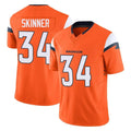 Punc D.Broncos #34 JL Skinner Player Orange Vapor F.U.S.E. Limited Home Game Stitched Jerseys