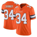 Punc D.Broncos #34 JL Skinner Player Orange Vapor Untouchable Limited Home Game Stitched Jerseys