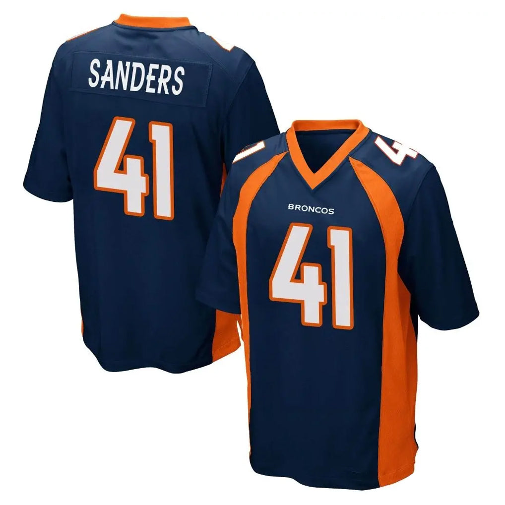 Punc D.Broncos #41 Drew Sanders Player Navy Game Stitched Jerseys