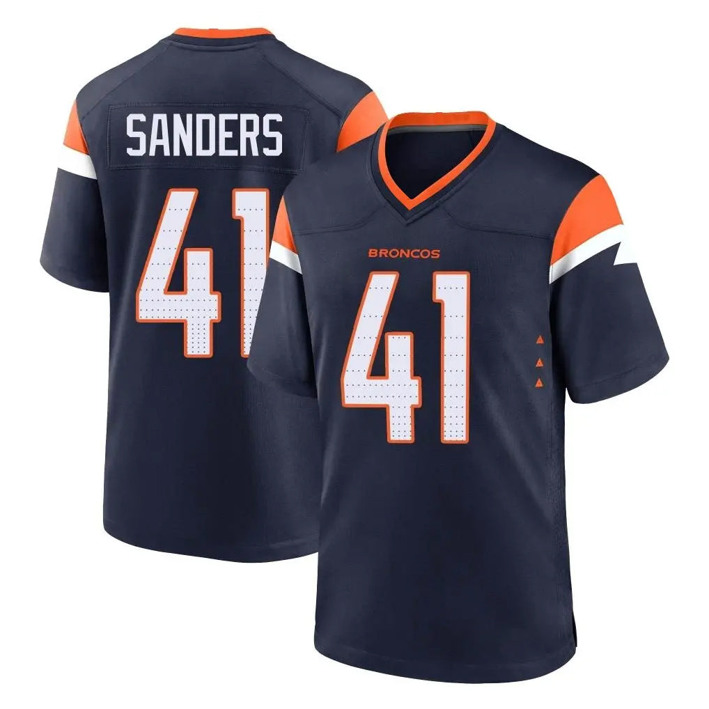 Punc D.Broncos #41 Drew Sanders Player Navy Home Game Stitched Jerseys