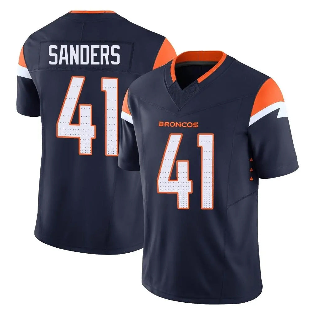 Punc D.Broncos #41 Drew Sanders Player Navy Limited Vapor F.U.S.E. Home Game Stitched Jerseys
