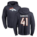 Punc D.Broncos #41 Drew Sanders Player Navy Pullover Hoodie Limited Stitched Jerseys