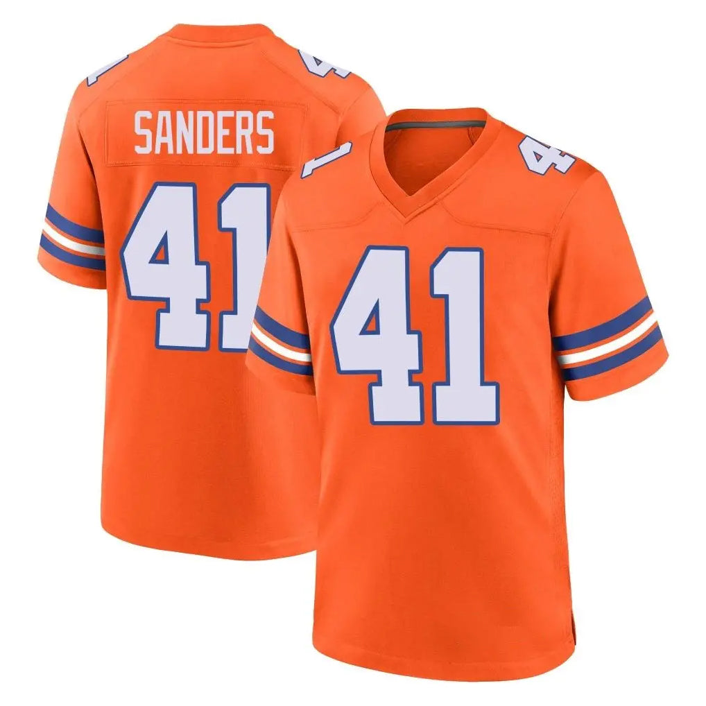 Punc D.Broncos #41 Drew Sanders Player Orange Alternate Collection Throwback Game Stitched Jerseys