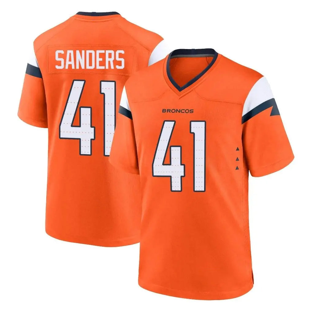Punc D.Broncos #41 Drew Sanders Player Orange Home Game Stitched Jerseys
