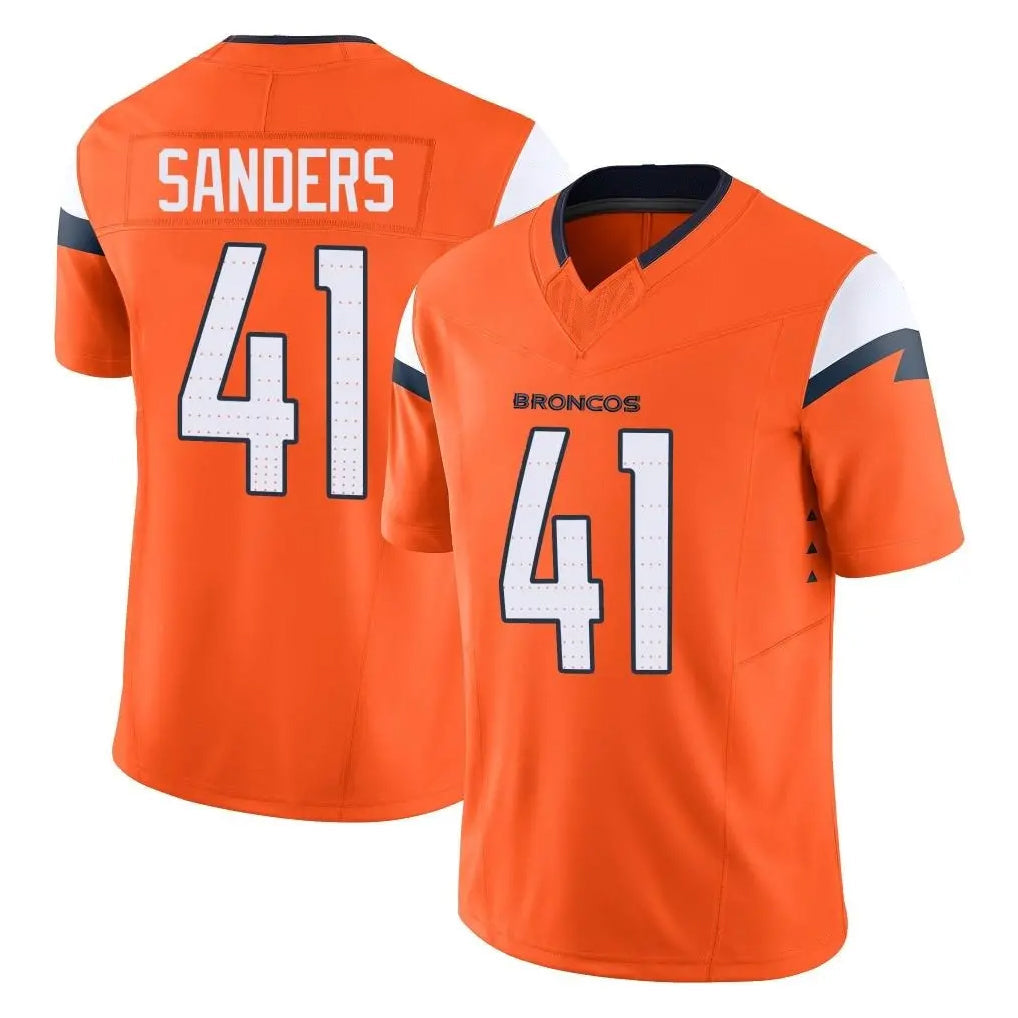 Punc D.Broncos #41 Drew Sanders Player Orange Vapor F.U.S.E. Limited Home Game Stitched Jerseys