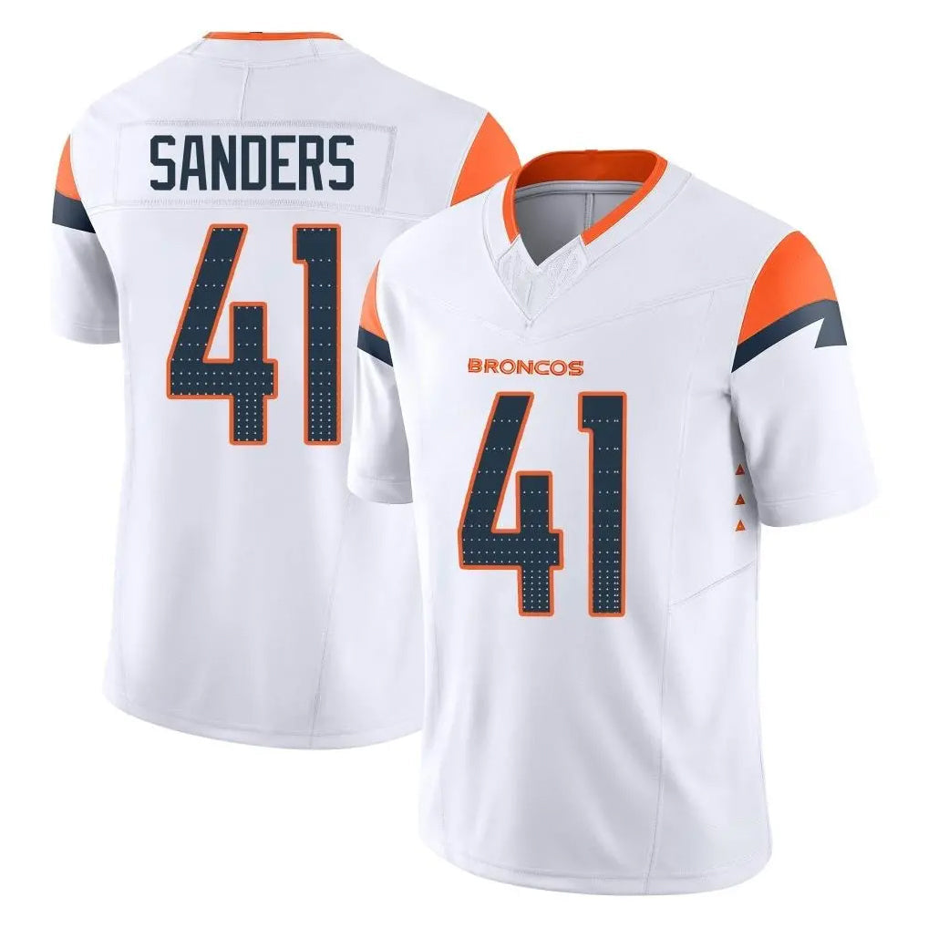Punc D.Broncos #41 Drew Sanders Player White Limited Vapor F.U.S.E. Home Game Stitched Jerseys