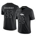 Punc D.Broncos #69 Mike McGlinchey Player Black Reflective Limited Stitched Jerseys