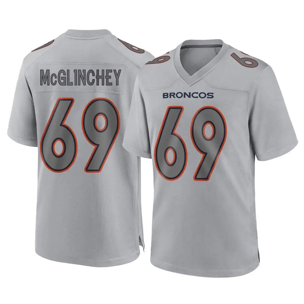 Punc D.Broncos #69 Mike McGlinchey Player Gray Atmosphere Fashion Limited Game Stitched Jerseys