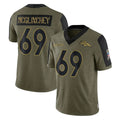 Punc D.Broncos #69 Mike McGlinchey Player Olive Salute To Service Limited Game Stitched Jerseys