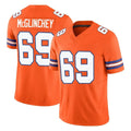 Punc D.Broncos #69 Mike McGlinchey Player Orange Limited Alternate Vapor F.U.S.E. Throwback Game Stitched Jerseys