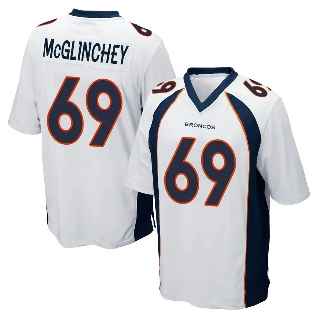Punc D.Broncos #69 Mike McGlinchey Player White Game Stitched Jerseys