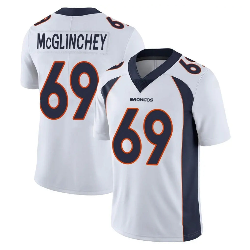 Punc D.Broncos #69 Mike McGlinchey Player White Vapor Untouchable Limited Home Game Stitched Jerseys