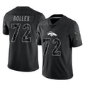 Punc D.Broncos #72 Garett Bolles Player Black Reflective Limited Stitched Jerseys