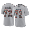 Punc D.Broncos #72 Garett Bolles Player Gray Atmosphere Fashion Limited Game Stitched Jerseys